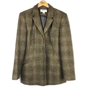 Orvis 100% Wool Olive Tweed 4-Button Sport Coat